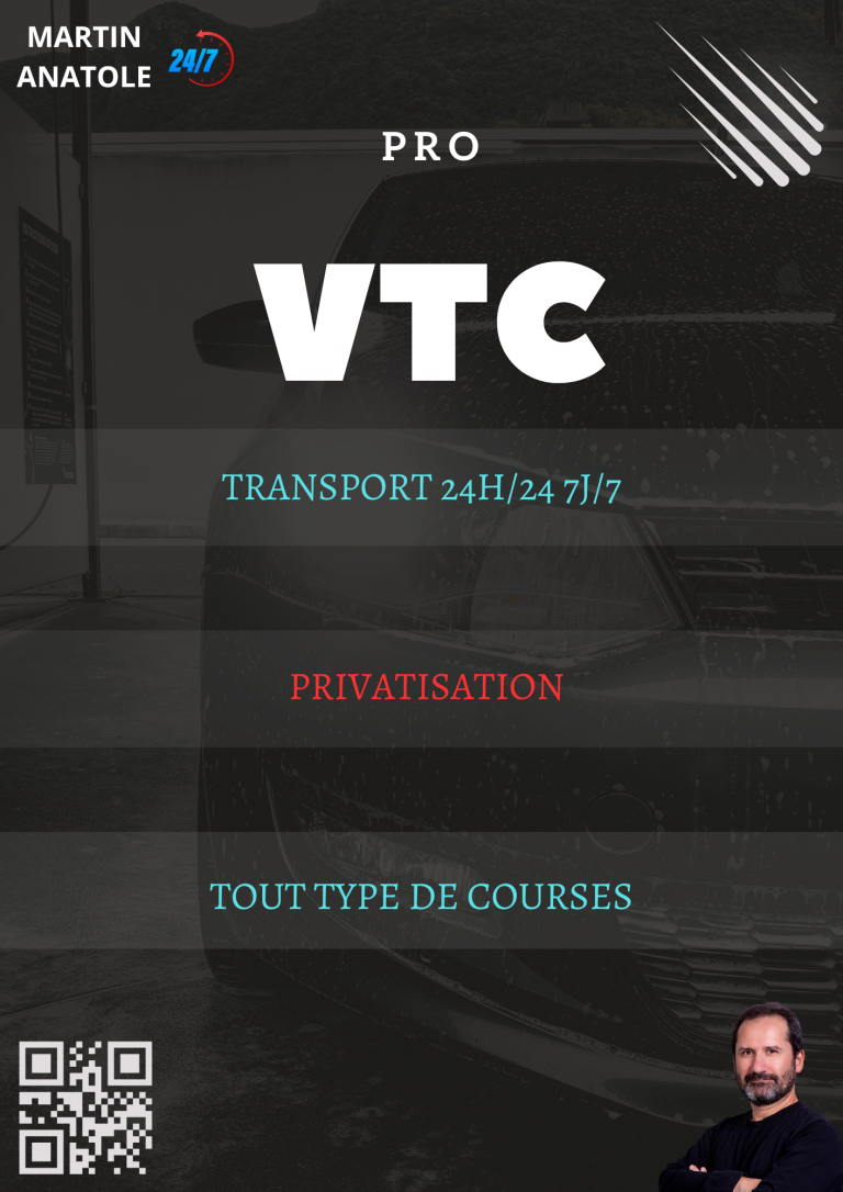 Exemple d'un flyer avec QR Code pour une application VTC