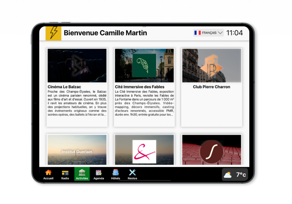 Recommandations d'activités pour renforcer l'expérience passager VTC