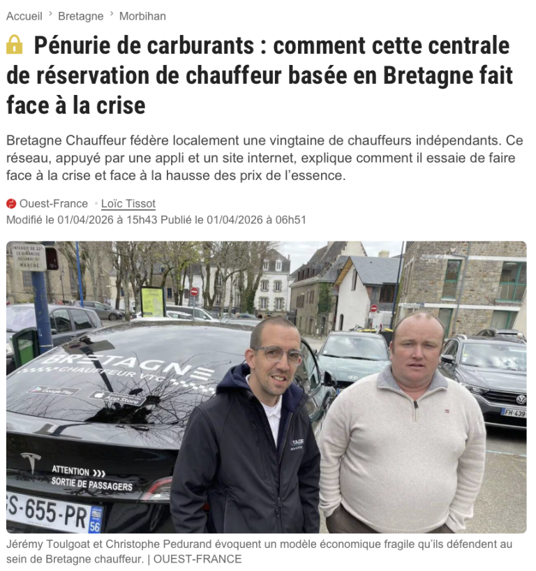 Bretagne Chauffeur - Ouest France (2026)